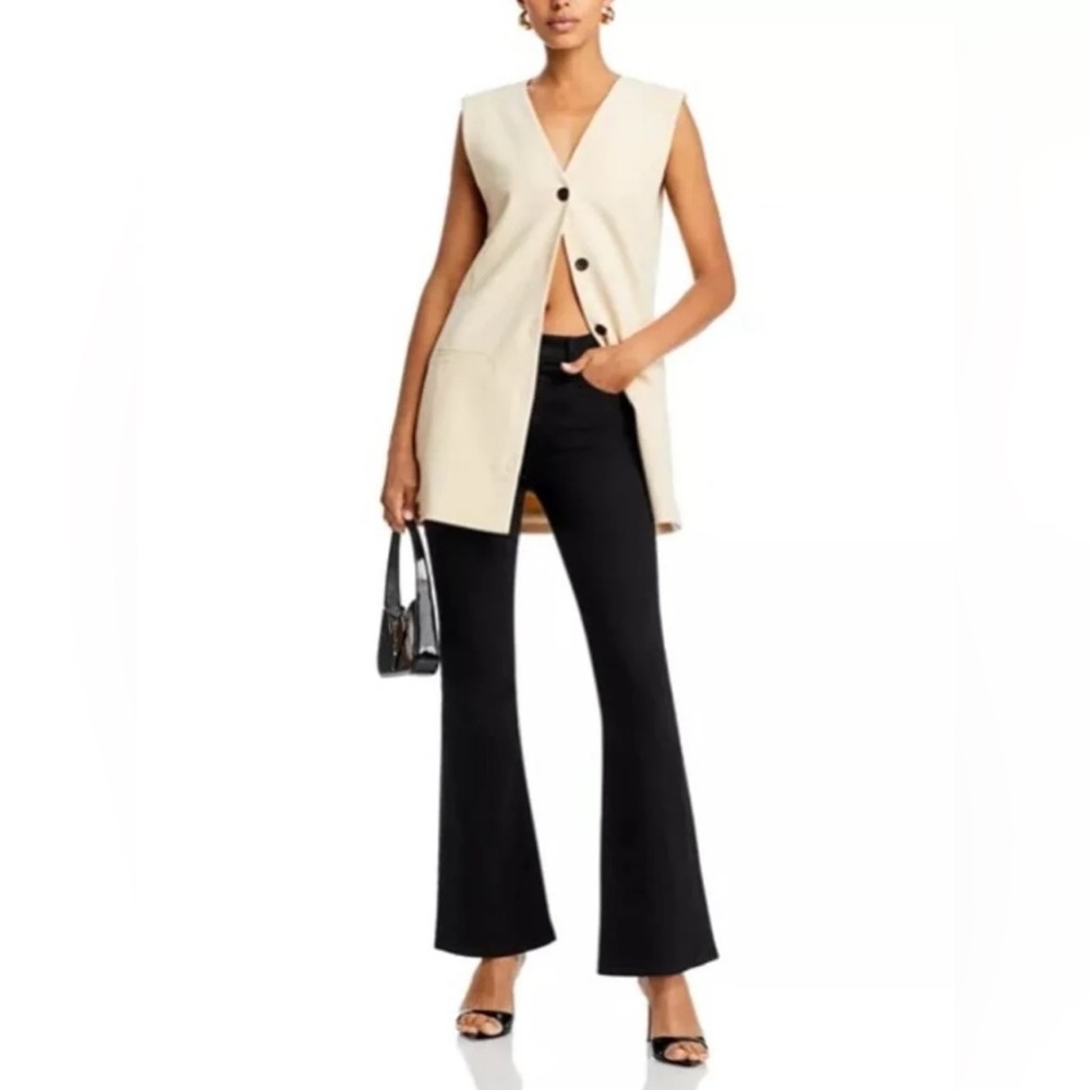 NWT MOTHER The Weekender High Rise Flare Jeans in Not Guilty Black - Size 24